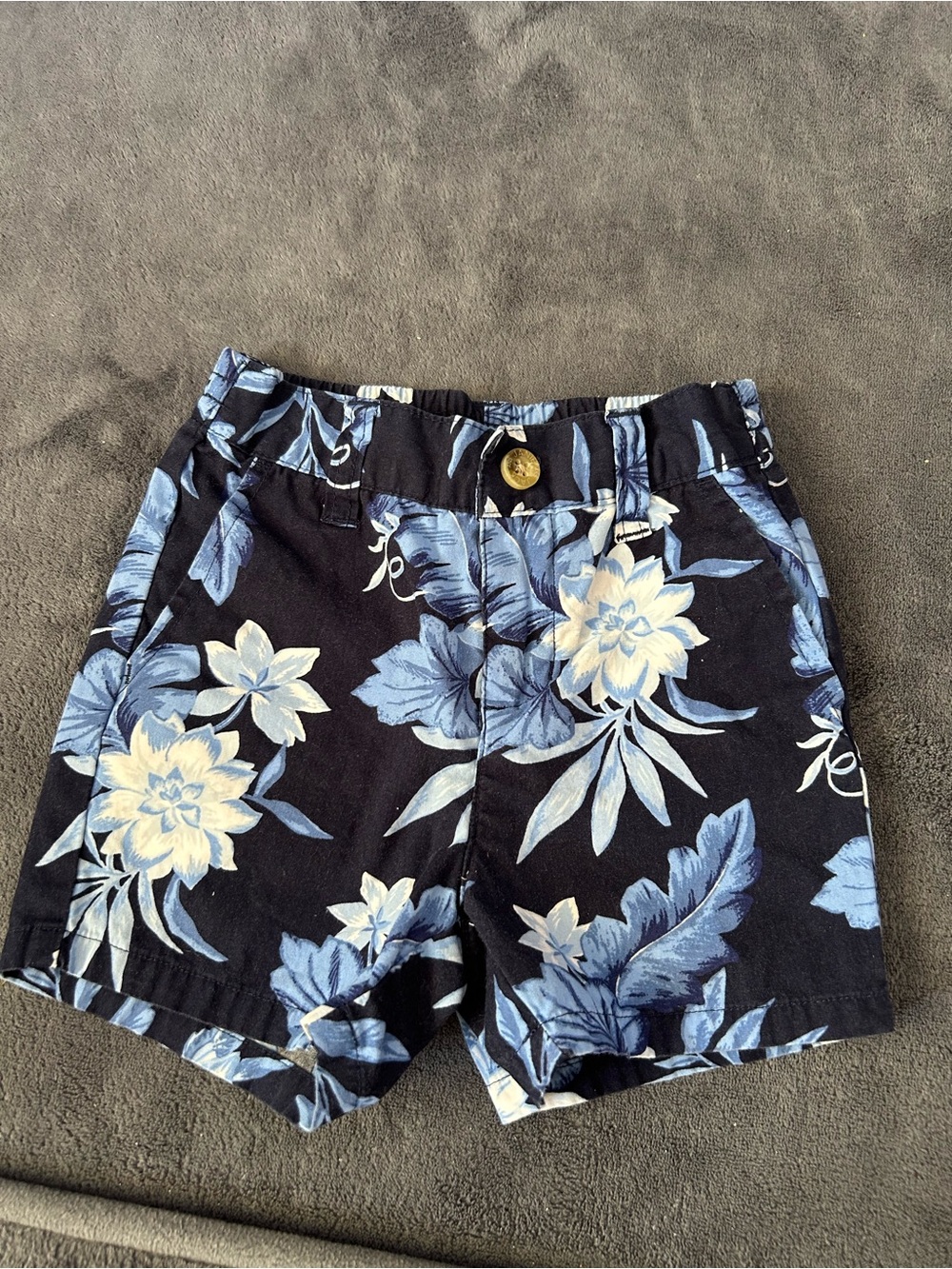 Janie and Jack Navy Floral Bermuda Shorts